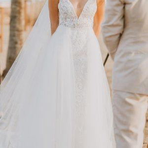 White Detachable Overskirt